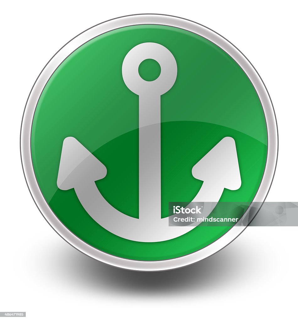 Icon, Button, Pictogram Marina Icon, Button, Pictogram with Marina symbol Anchor - Vessel Part stock illustration