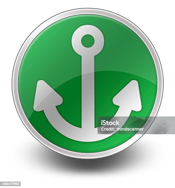 Icon Button Pictogram Marina Stock Illustration - Download Image Now - Anchor - Vessel Part, Harbor, Icon Symbol