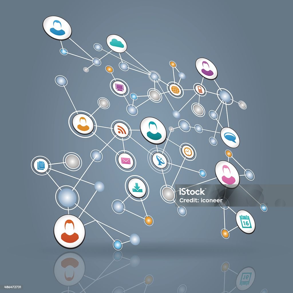 Cloud computing illustrattion - Lizenzfrei Ausrüstung und Geräte Vektorgrafik