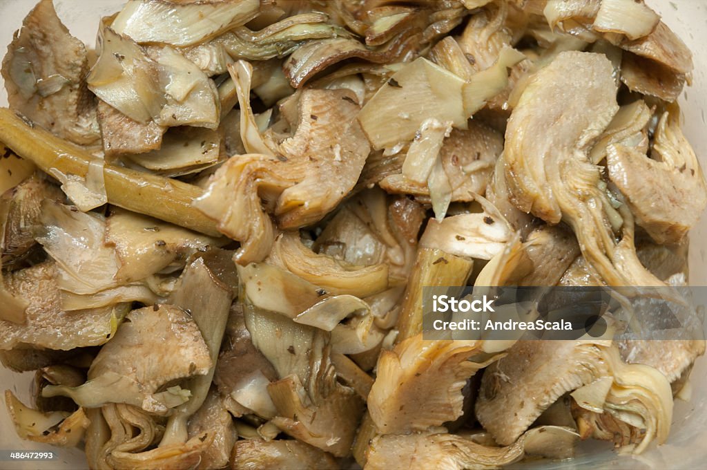 Braised Artichokes with Garlic and Mint Artichoke Stock Photo