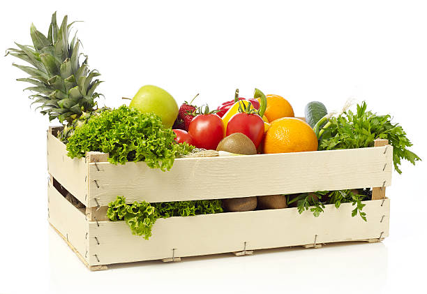 istock Crate with fruits and vegetable 486473294