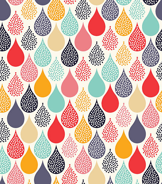seamless water drops dots pattern seamless water drops dots pattern rain patterns stock illustrations