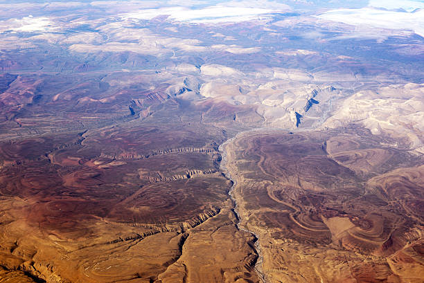 Baffin Island, aerial view from 12000 metres, Canada