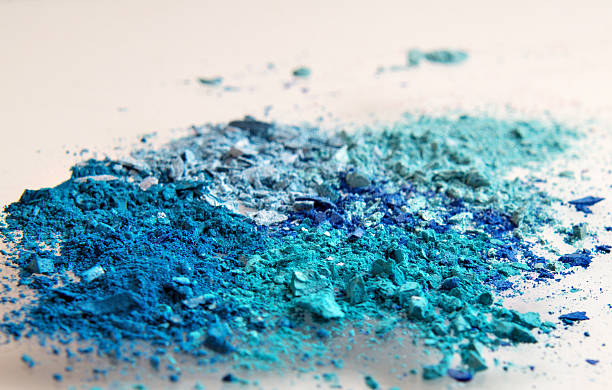 istock powdered eyeshadow in various shades of blues 486478210