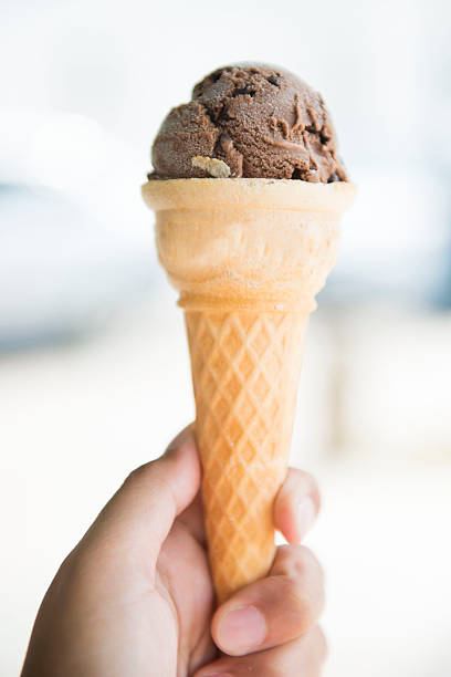 istock ice Cream Cone chocolate flavor 486478298
