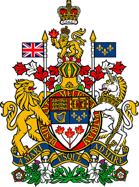 Coat of arms of Canada National coat of arms of Canada. coat of arms photos stock illustrations
