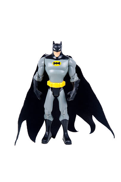 Batman Action Figure Adelaide, Australia - July 29, 2015: An isolated image of a Dark Knight or Batman Action Figure. Batman is one of DC Comics most popular superheros, spawning many movies, TV series and collectables. action figure photos stock pictures, royalty-free photos & images