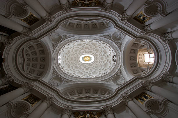 istock San Carlo alle Quattro Fontane, interior, upward view 486478554
