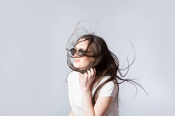 istock Girl hair in a high wind 486479644