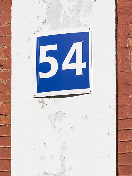 istock number 54 on the blue plate 486480826