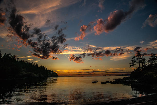 istock three dimensional sky at sunset on coast of Vancouver island 486484688