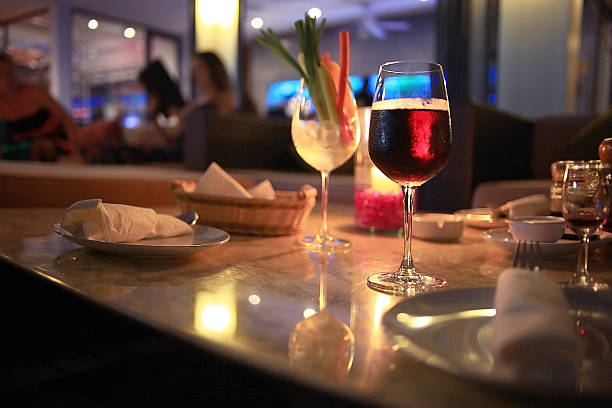 istock glass of wine restaurant interior serving dinner 486491362