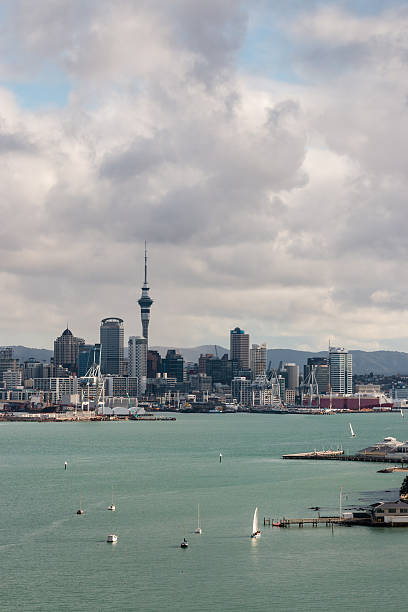 istock aerial view of Auckland harbor 486495410