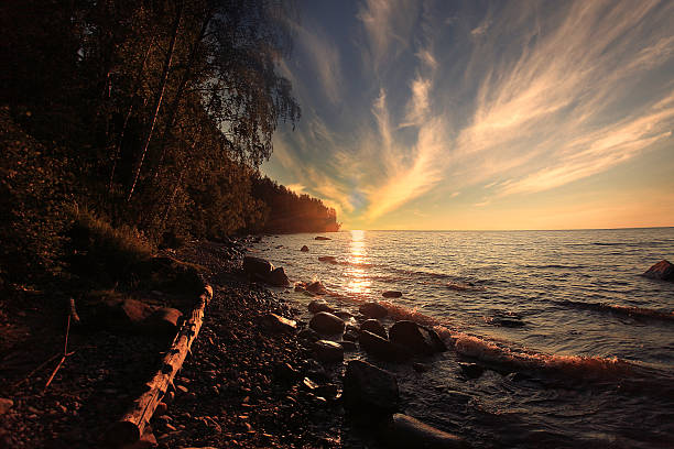 istock Sea beach sunset gold 486495524