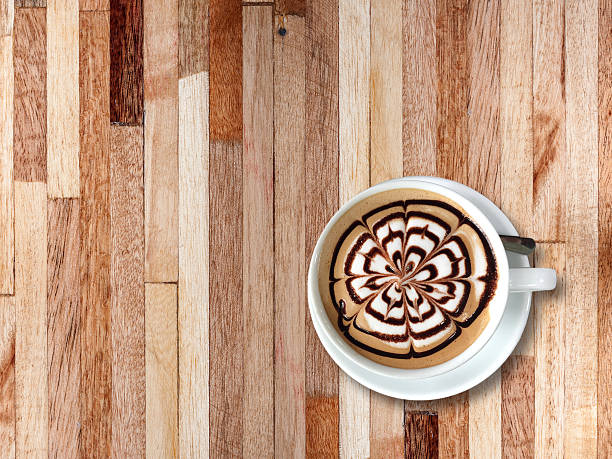 istock cup of mocha coffee in White Ceramic Cup 486501374