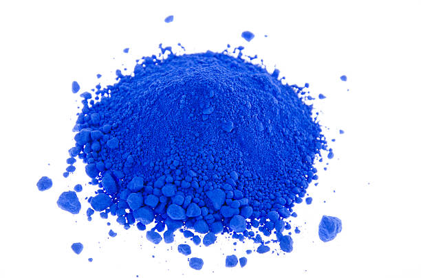Blue pigments stock photo