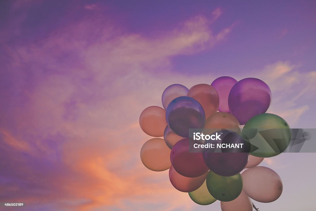 Balony o zachodzie słońca - Zbiór zdjęć royalty-free (Balon)