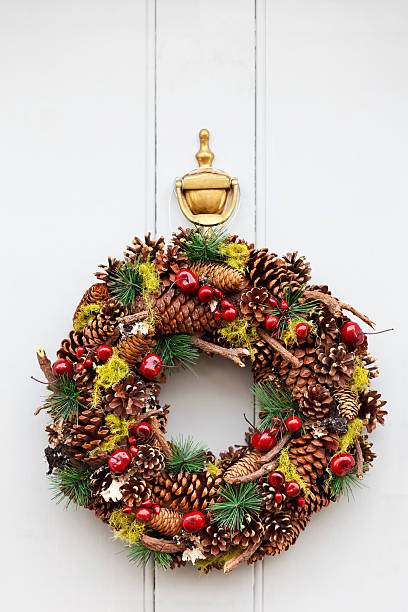 istock Cones and Berries Christmas Wreath 486502710