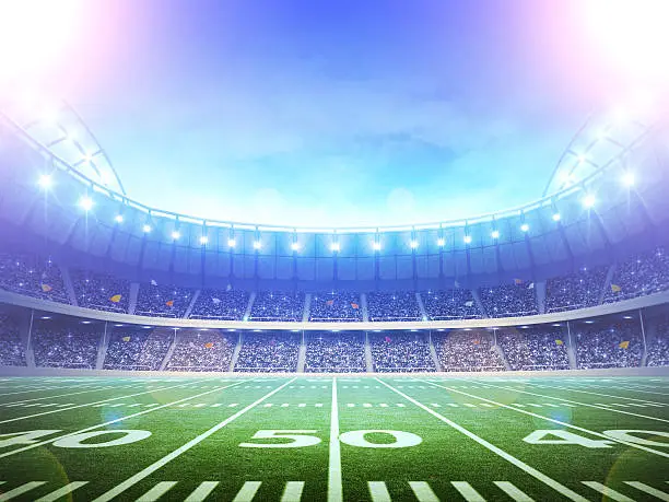 An imaginary stadium is modelled and rendered.