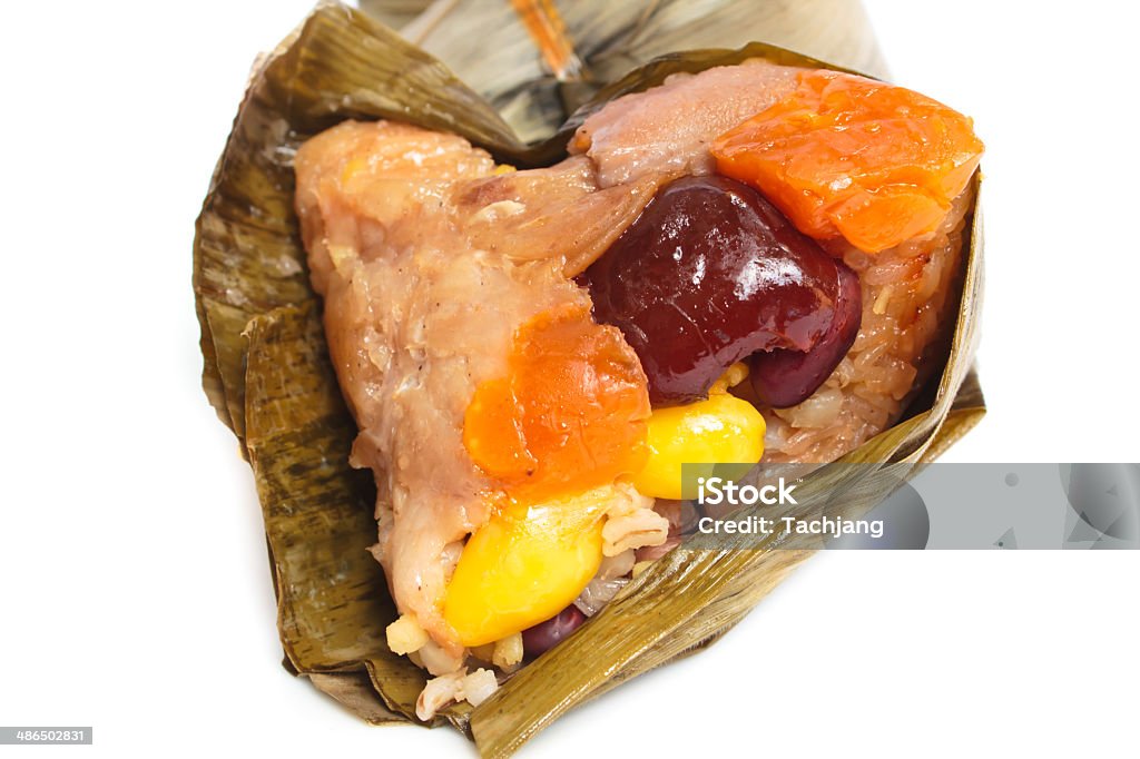 Rice dumpling, zongzi or bakcang. rice dumpling, zongzi or bakcang, duanwu festival. Bamboo - Material Stock Photo