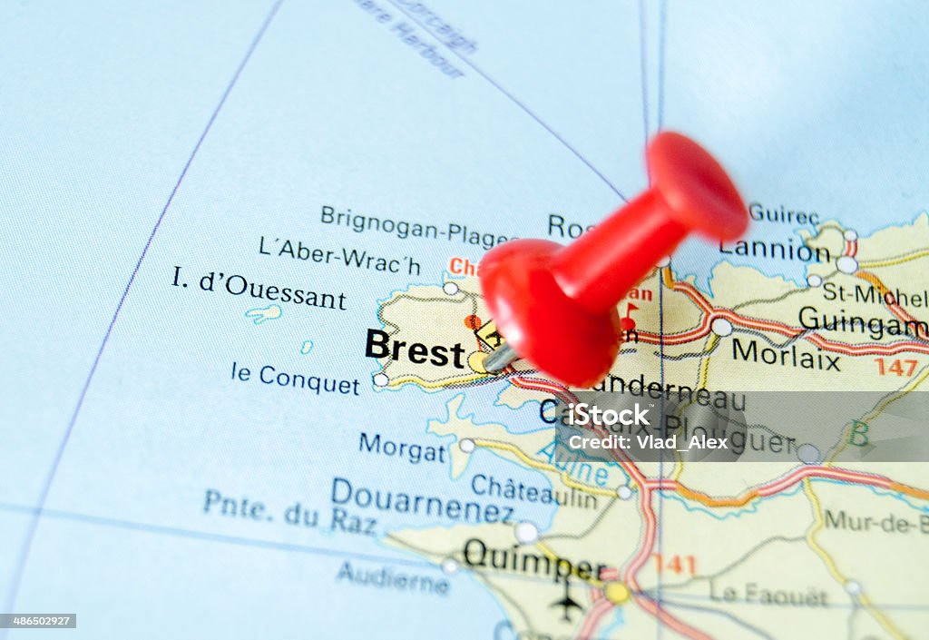 Brest Brest map France Stock Photo
