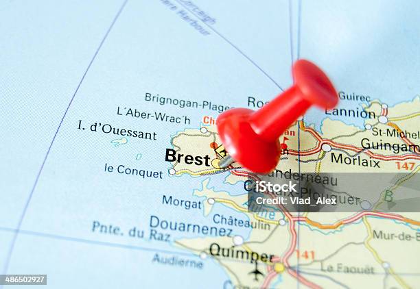 Brest Stock Photo - Download Image Now - France, Map, Brest - Brittany