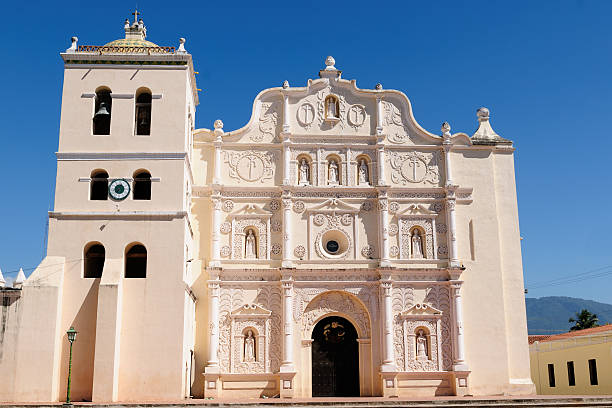 ホンジュラス、ビューには、植民地時代の教会 Comayagua ストックフォト