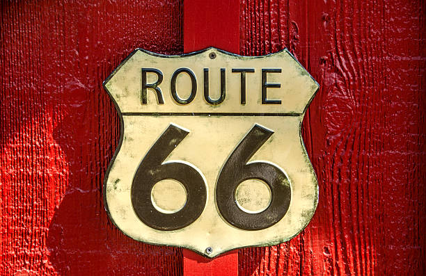 US Route 66 señal - foto de stock