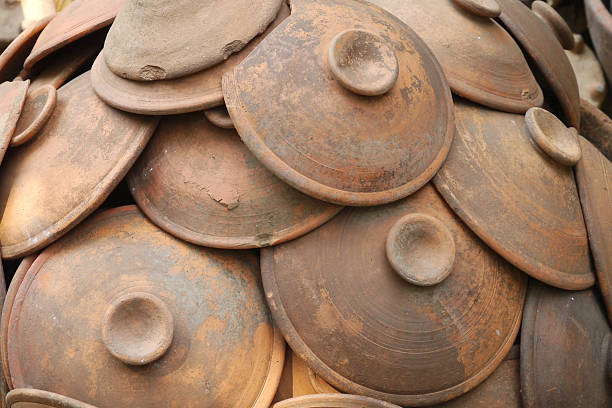 istock Group of pottery clay 486505053