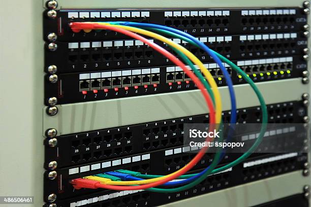 Patch Panel Stock Photo - Download Image Now - Communication, Computer, Computer Cable