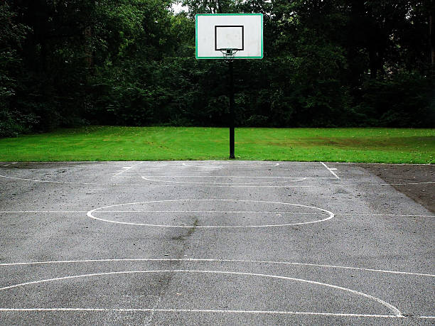 istock Looking At Outdoor Basketball Field 486506618