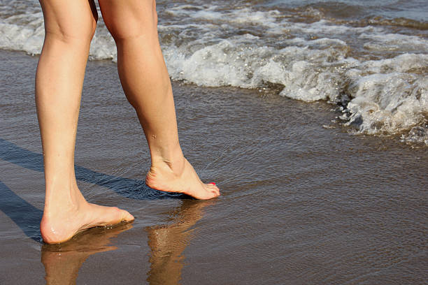istock Girl walking to sea 486507787