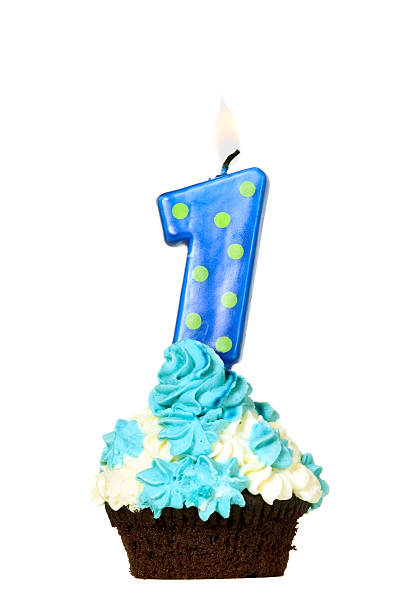 istock The first birthday cake with candle 486507895