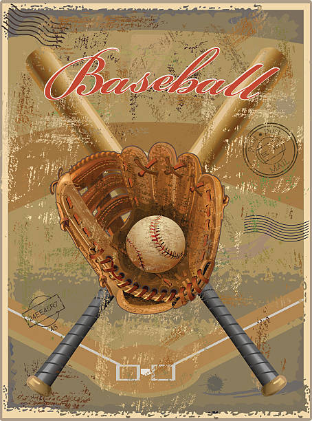 야구공 빈티지 복고풍 - old fashioned baseball baseballs retro revival stock illustrations