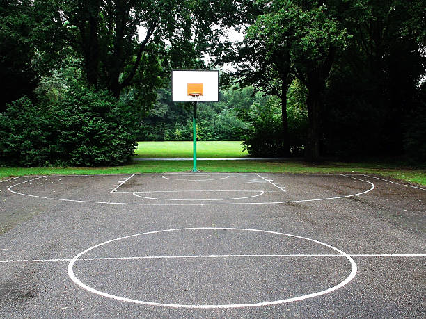 istock Outdoor Basketball Field In Summer 486512052