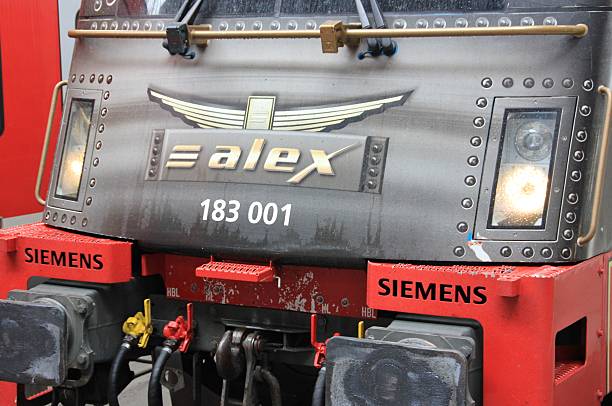 Munich, Germany - June 18, 2015: Detail of promotional locomotive \