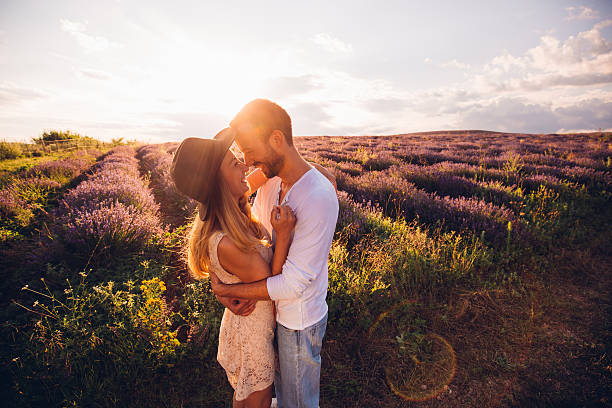 istock Love at the lavender field 486517494