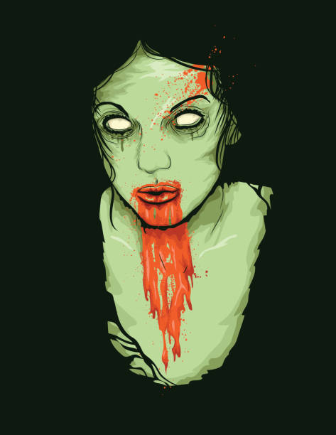istock Vector Illustration of Female Zombie Girl 486518164
