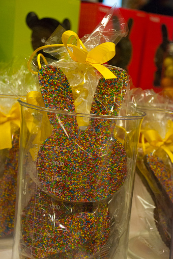 Easter chocolate with sprinkles