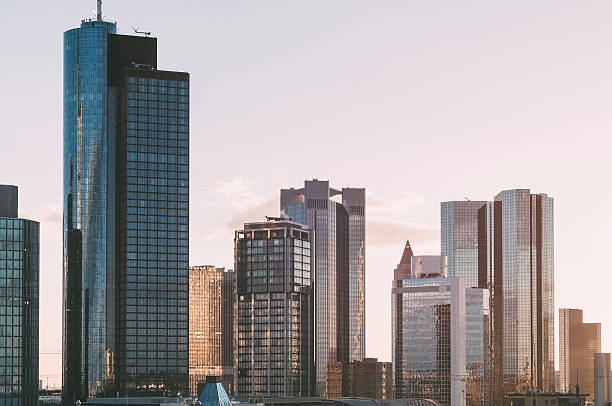 istock Frankfurt am Main – Office buildings at sunset 486522051