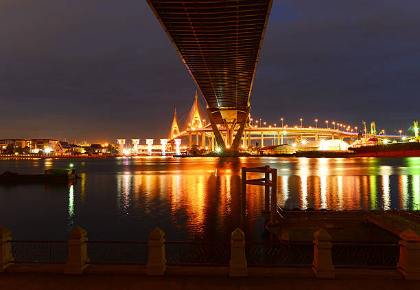 istock Night Scene Bhumibol Bridge, Bangkok, Thailand 486522756