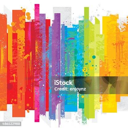 istock Grunge rainbow background 486522988