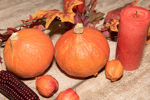istock autumn decoration on wooden background 486523074