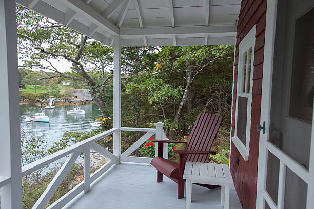 istock Porch overlooking Back Bay, Maine 486524261