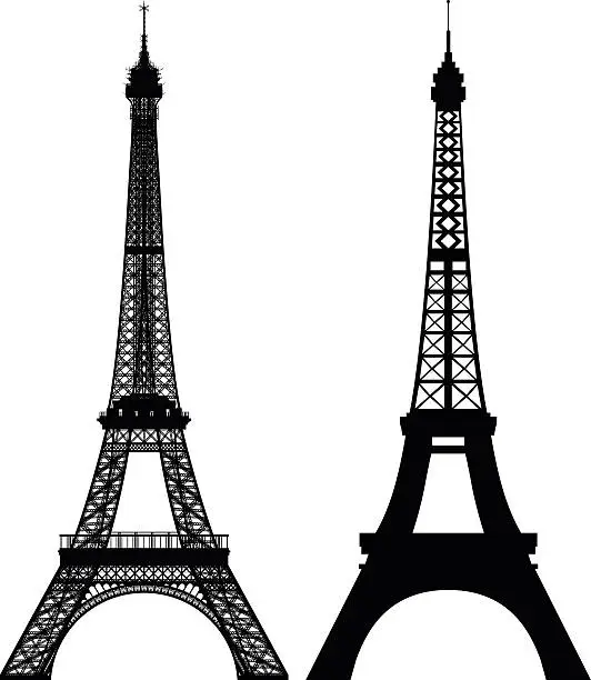 Vector illustration of Eiffel Towers