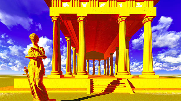istock Themis - lady of justice in court 486526524