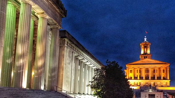 istock State Capitol Building Lit Up at Night, Nashville, Tennessee 486527006