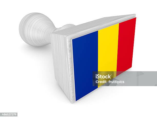 Woden Carimbo Com Bandeira Da Roménia - Fotografias de stock e mais imagens de Acordo - Acordo, Autoridade, Bandeira