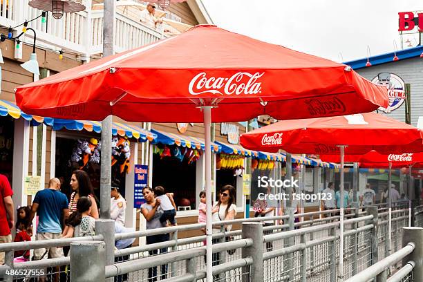 Kemah Texas Boardwalk Midway Games Along The Pier Stock Photo - Download Image Now