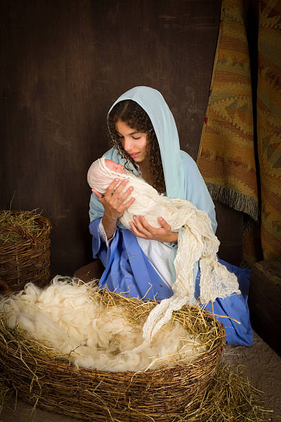istock Christmas nativity with Virgin Mary 486528836